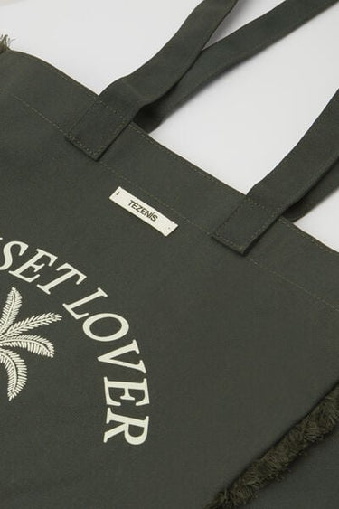 Tezenis Logo Waterproof Canvas Beach Bag