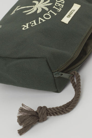 Canvas Beauty Pochette with Zip