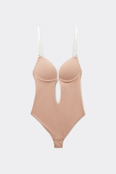 Recycled Microfibre Padded Push-Up Body with Silicone Shoulder Straps