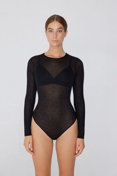 Viscose and Merino Wool Rounded-Neck Body