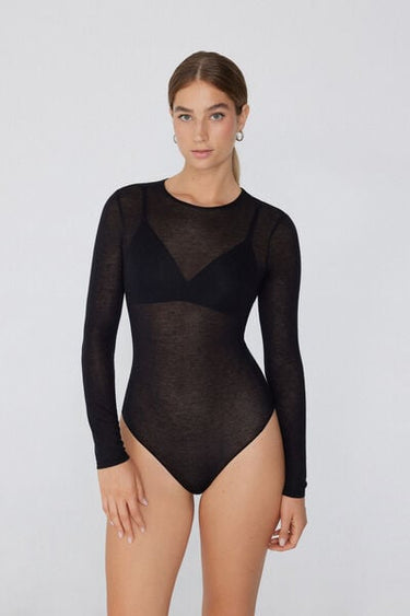 Viscose and Merino Wool Rounded-Neck Body