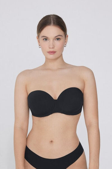 Full Coverage Recycled Microfibre Slightly Padded Bandeau Bra