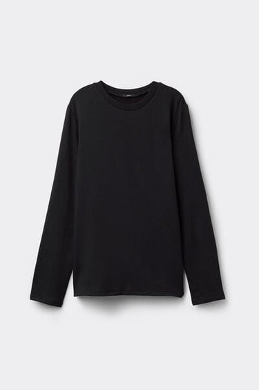 Long Sleeve Round Neck Plush Top with Viscose
