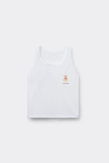Printed Cotton Camisole with Wide Shoulder Straps