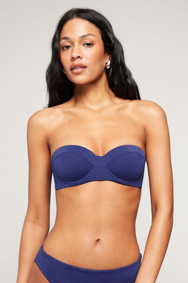 Glimmer Diva Padded Bandeau Bikini Top
