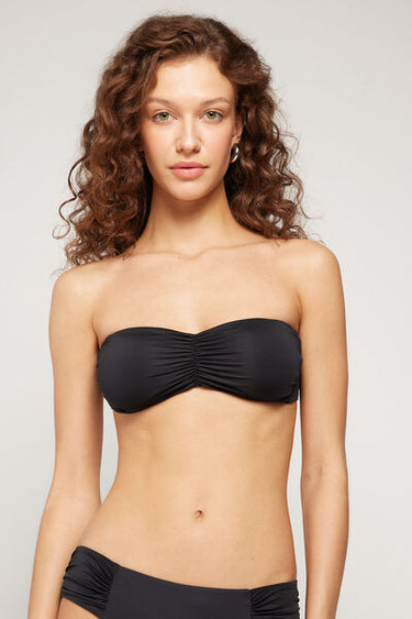 Recycled Microfibre Bandeau Bikini Top with Removable Padding