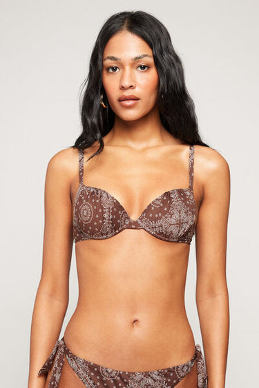 Country Vibe Lightly Padded Push-Up Bikini Top