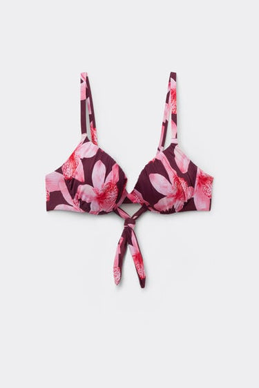Hibiscool Lightly Padded Push-Up Bikini Top