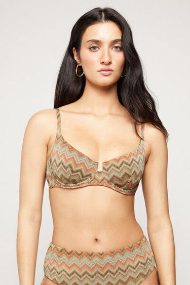 Luxury Chevron Balconette Bikini Top