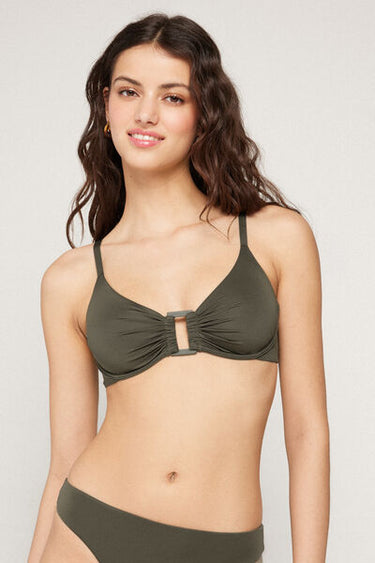 Timeless Look Camo Green Balconette Bikini Top