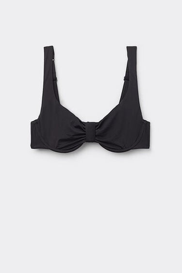 Recycled Microfibre Balconette Bikini Top with Knot