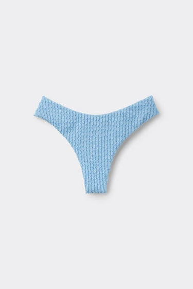 Dreamy Texture High-Cut Brazilian Bikini Bottoms