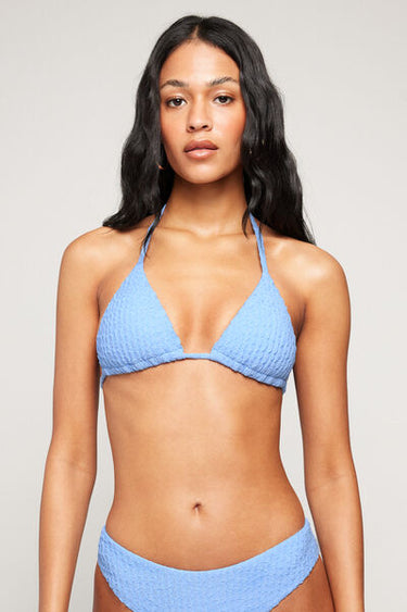 Dreamy Texture Lightly Padded Triangle Bikini Top