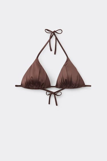 Choco Shiny Glam Lightly Padded Triangle Bikini Top
