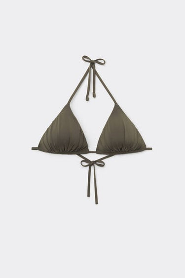 Timeless Look Camo Green Triangle Bikini Top