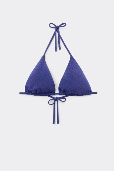 Glimmer Diva Triangle Bikini Top with Removable Padding