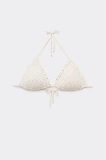 Boho Style Lightly Padded Triangle Bikini Top