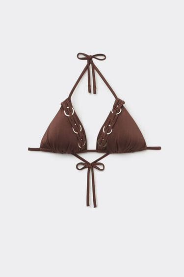 Brown Royal Essence Lightly Padded Triangle Bikini Top