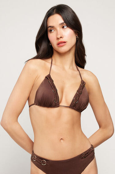 Brown Royal Essence Lightly Padded Triangle Bikini Top