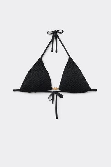 Jewel Net Lightly Padded Triangle Bikini Top