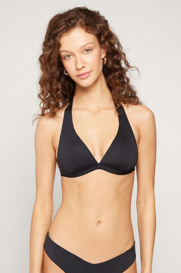 Wide Strap Recycled Microfibre Triangle Bikini Top