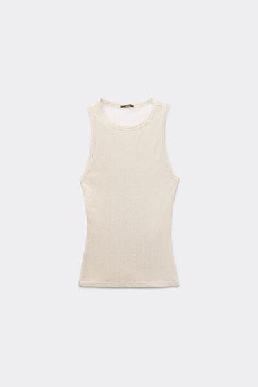 Metallic-Effect Halterneck Camisole