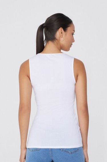 Organic Cotton Camisole with Wide Shoulder Straps and Scoop Neck