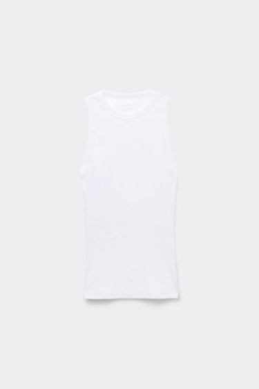 Ribbed Cotton Racer Back Camisole