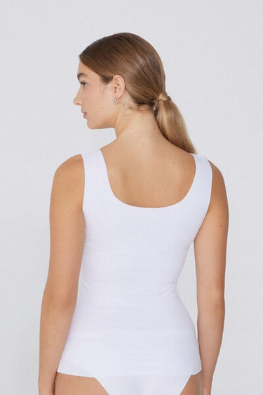 Laser-Cut Organic Cotton Camisole