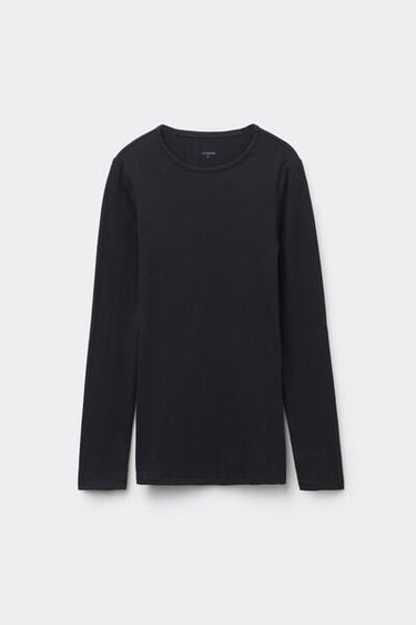 Cotton and Thermal Modal Rounded Neck Top