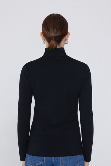 Cotton and Thermal Modal Polo Neck Top