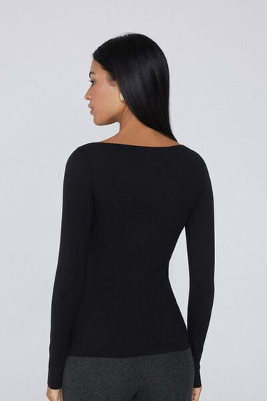 Invisible Therm Long Sleeve Boat Neck Top