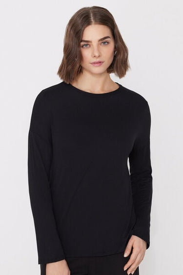 Long Sleeve Oversized Viscose Top