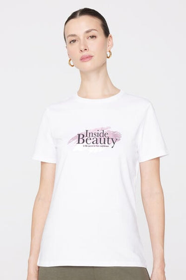 100% Cotton T-Shirt with Print