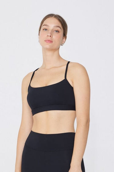 Spaghetti Shoulder Strap Padded Short Sport Top