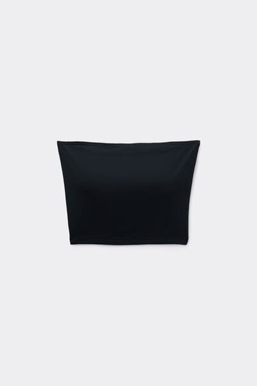 Microfibre Bandeau Crop Top