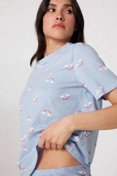 Rainbow Print Short Cotton Pyjamas