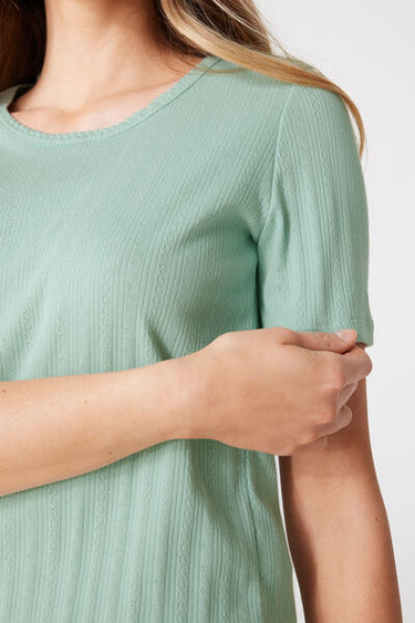 Short-Sleeved Pointelle Short Pyjamas