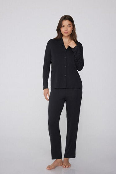 Long Open Viscose Pyjamas