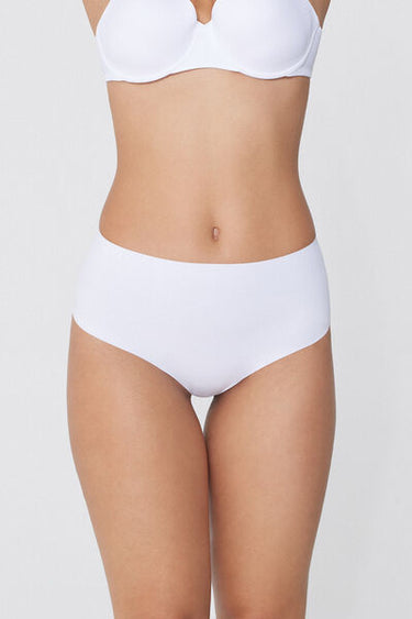 High-Waisted Laser-Cut Brazilian Briefs in Recycled Microfibre