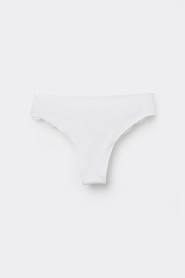 Laser Cut Organic Cotton and Recycled Lace Brazilian Briefs