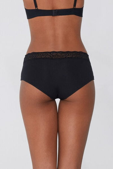 French Knickers in Organic Cotton with Recycled Lace
