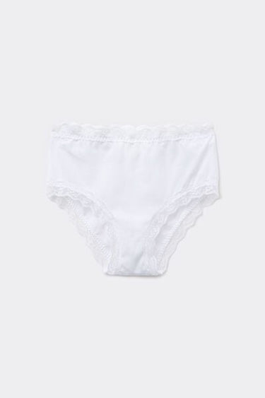 Cotton and Lace High-Waist Knickers