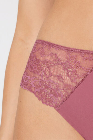 Laser Cut Microfibre and Lace Knickers