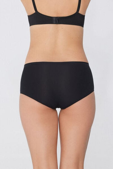 High-Waisted Recycled Lace and Recycled Cotton Knickers