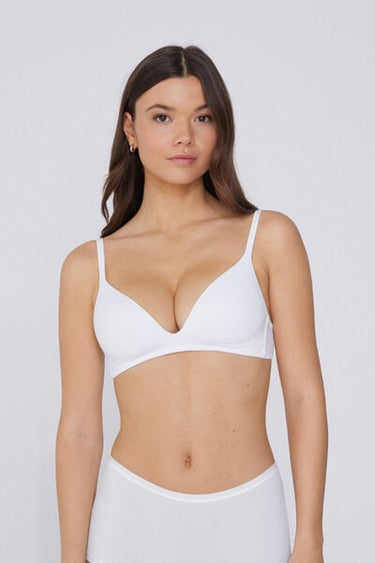 London Lightly Padded Triangle Bra in Organic Cotton