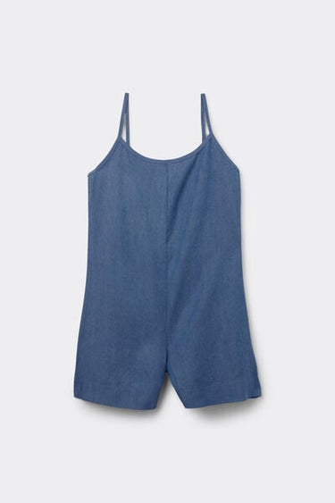Denim Canvas Short Dungarees