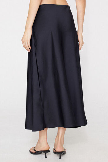 Long Satin Bell Skirt