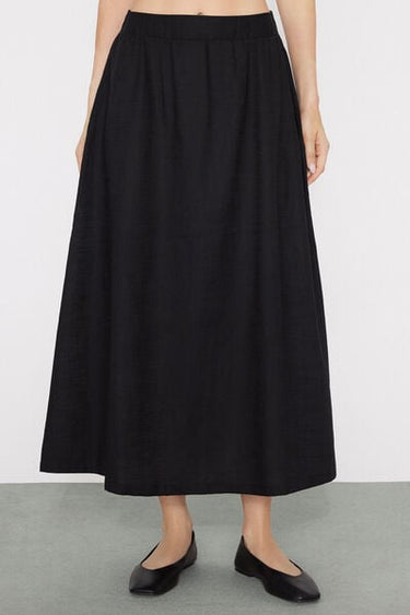 Long Cotton Canvas Skirt