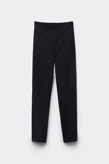 Cotton Canvas Cigarette Trousers